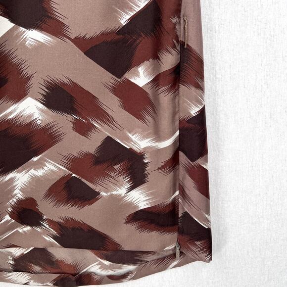 GUCCI Sleeveless Printed Silk Top Womens IT40 US S 4 Brown Scoop Neck Blouse - Picture 11 of 15